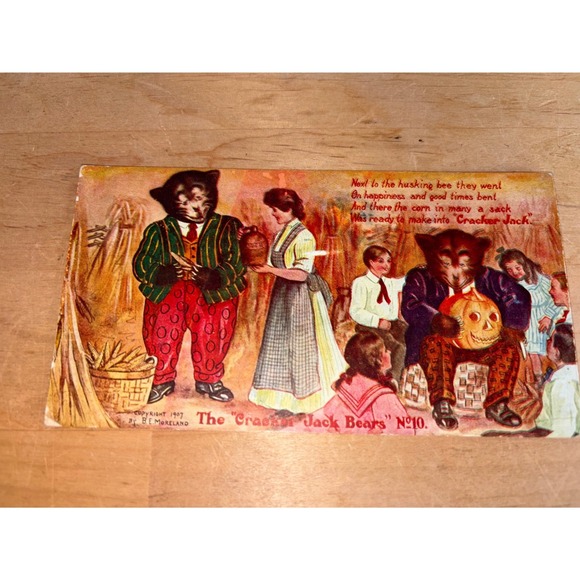 Other - 1907 Antique Cracker Jack Bears Postcard No. 10